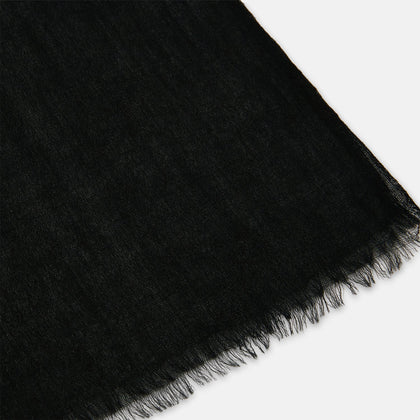 Charcoal Melange Cashmere Scarf Image 1
