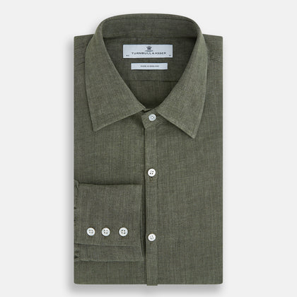 Sage Linen Westminster Shirt Image 4