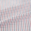 View 6 of product Turnbull & Asser Red and Blue Multi Check Mayfair Shirt with a classic T&A collar in premium Italian cotton, neatly laid flat on a white surface.