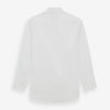 View 5 of product The Turnbull & Asser White West Indian Sea Island Cotton Shirt features a T&A collar, 3-button cuffs, and is crafted from luxurious long-staple cotton for exceptional softness. Displayed against a white background.