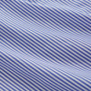 View 5 of product The Turnbull & Asser Women's Harriet Blue Bengal Stripe Pyjama Set features premium cotton, a long-sleeve button-up top with chest pocket, and drawstring pants—an ideal gift option.