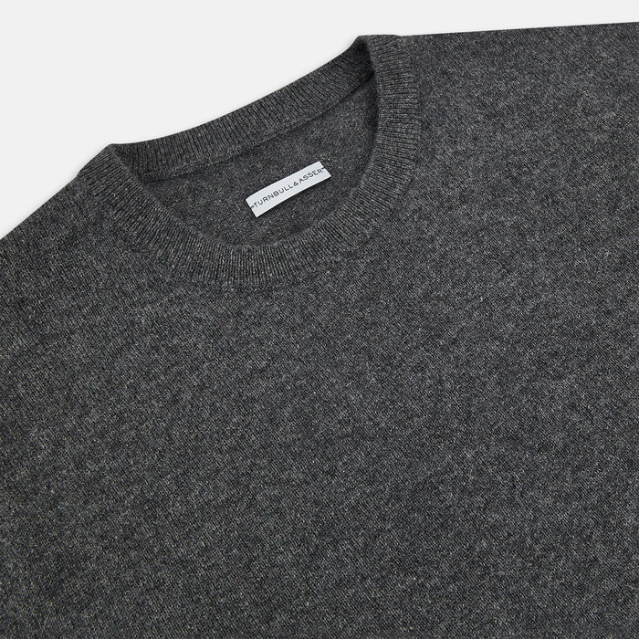 Charcoal Grey Cashmere Round Neck Jumper Image 1