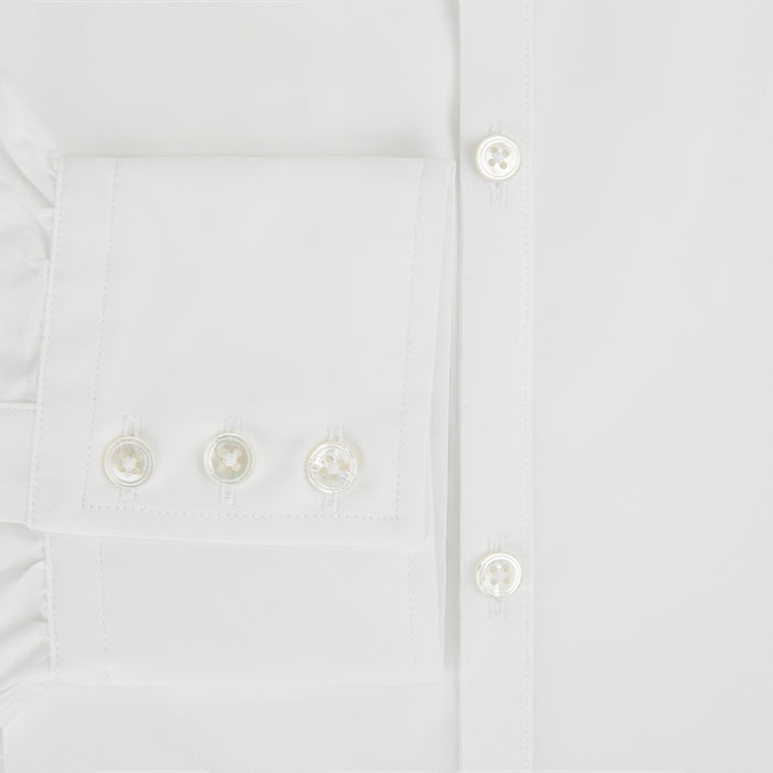 PLAIN WHITE WESTMINSTER SHIRT WITH TURNBULL COLLAR AND 3- BUTTON CUFFS Image 3