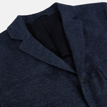 Navy Linen Blend Cambridge blazer Image 1
