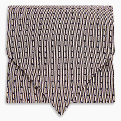 Lilac and Navy Micro Dot Silk Cravat Image 4
