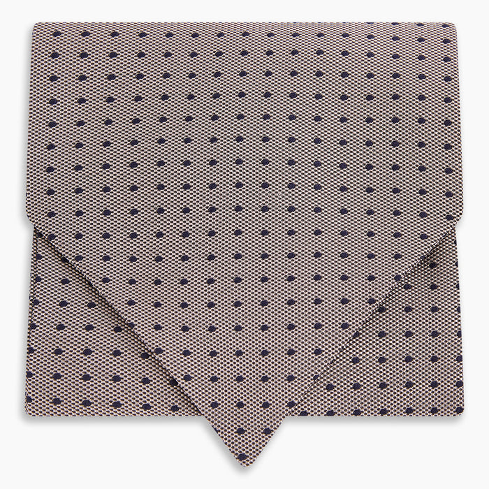 Lilac and Navy Micro Dot Silk Cravat Image 4