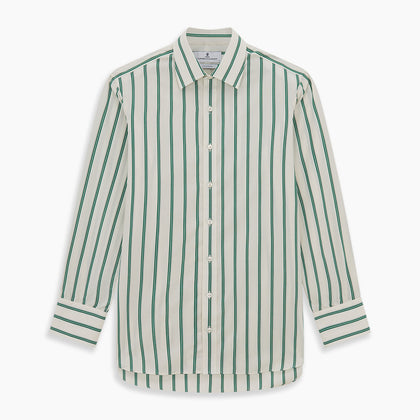 Green Double Track Stripe Mayfair Shirt Image 5
