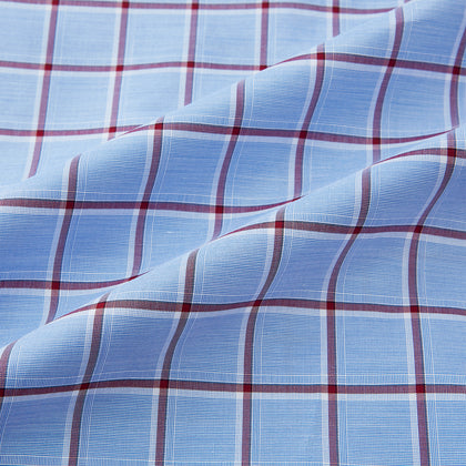 Blue and Burgundy Windowpane Mayfair Shirt Image 5