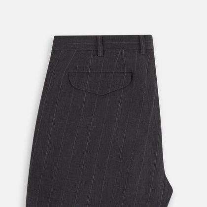 Dark Chocolate Striped Edmund trousers Image 5