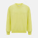 The Turnbull & Asser Bright Yellow Cashmere V-neck Jumper, a plain long-sleeved knitwear sweater, is showcased against a white background.