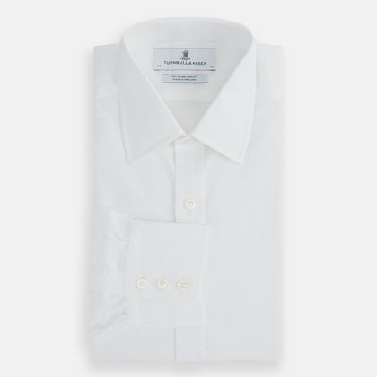 White Sea Island Quality Cotton Shirt with T&A Collar and 3-Button Cuffs Image 4