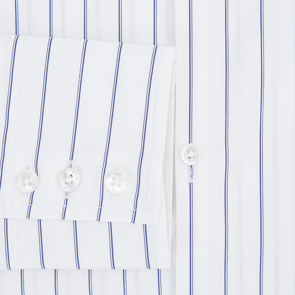 Dark Navy Double-Pinstripe Westminster Shirt Image 3