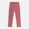 View 1 of product The Pink Cord Manson Trouser by Turnbull & Asser features a modern classic cut in dusty pink with straight legs, side pockets, and belt loops, shown against a plain white background.