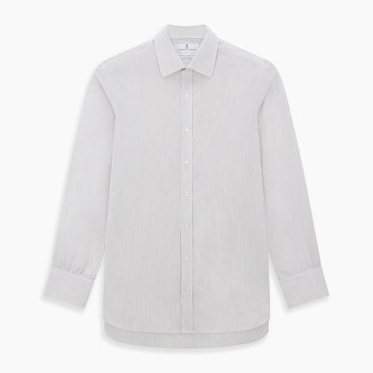 Burgundy Multi Hairline Stripe Mayfair Shirt Image 6