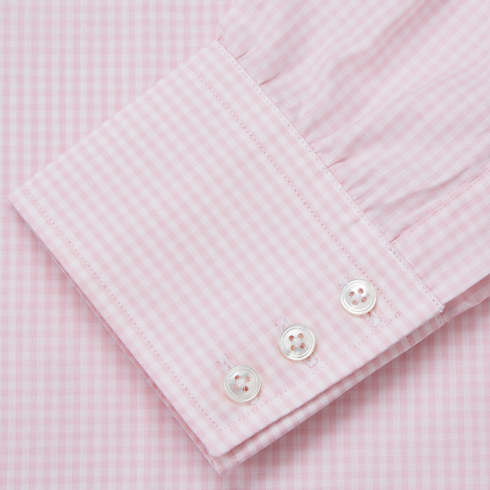 Pink Windowpane Check Mayfair Shirt Image 3