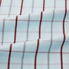 View 6 of product The Turnbull & Asser Burgundy Combination Check Mayfair Shirt is a long-sleeve button-up dress shirt with a check pattern, ideal for formal wear and shown on a plain white background.