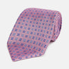 View 1 of product The Turnbull & Asser Blue and Pink Multi Dot Silk Tie adds a stylish, modern touch to office attire.