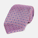 The Turnbull & Asser Blue and Pink Multi Dot Silk Tie adds a stylish, modern touch to office attire.