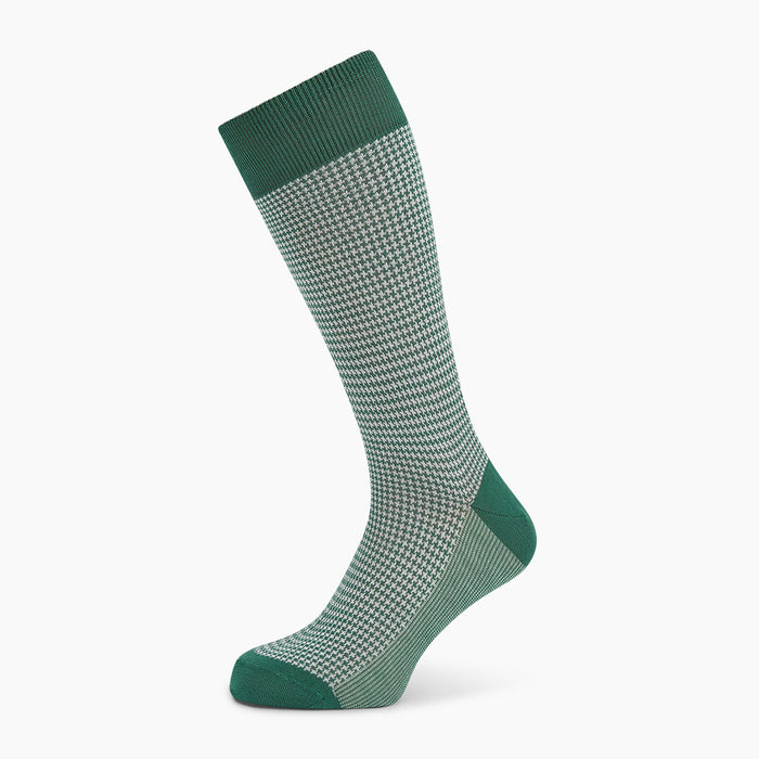 Ivory Houndstooth Mid-Length Socks Image 4