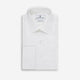 A neatly folded Die Another Day Inspired Voile Dress Shirt by Turnbull & Asser, featuring a classic collar and buttoned front, is displayed on a white background, evoking the timeless style of a James Bond shirt.