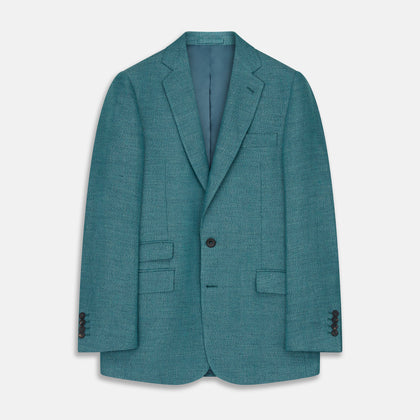 Teal Linen Barrington Blazer Image 1