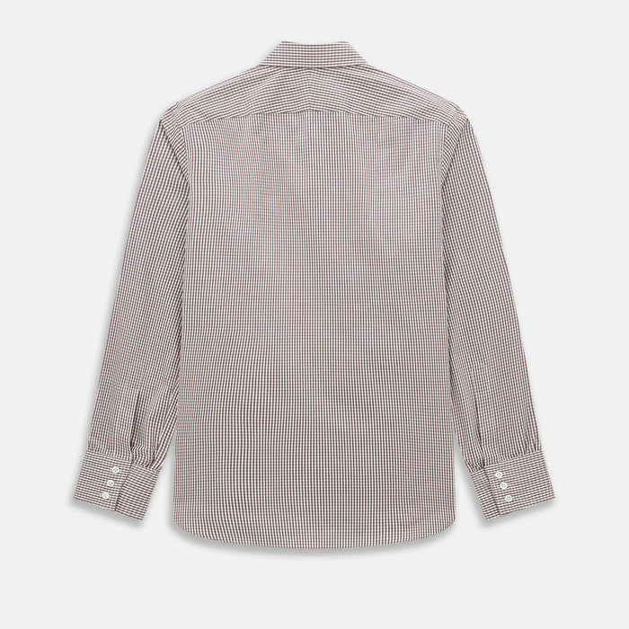 Burgundy Micro Check Westminster Shirt Image 2