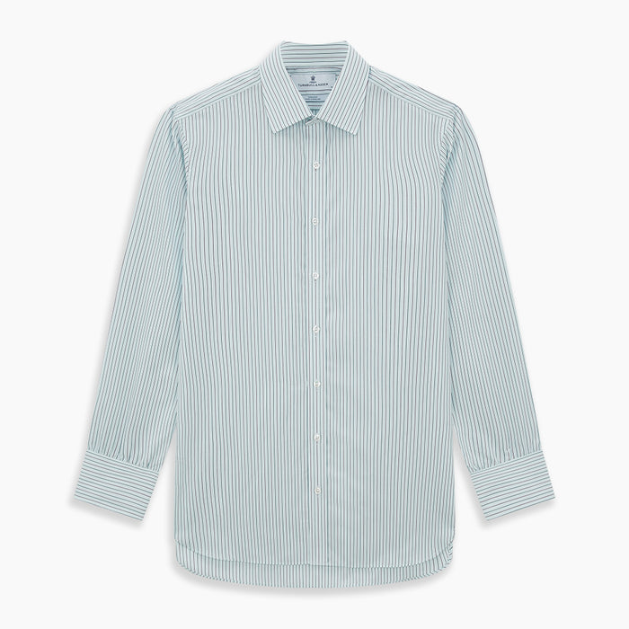 Green and Burgundy Pinstripe Mayfair Shirt Image 6