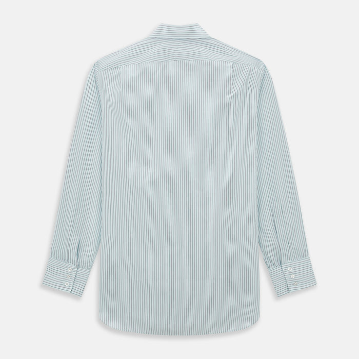 Green and Burgundy Pinstripe Mayfair Shirt Image 2