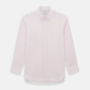 View 1 of product The Soft Pink Mayfair Shirt by Turnbull & Asser is a long-sleeved, sanforised cotton button-up with a classic collar, white buttons, and buttoned cuffs, shown against a plain white background.