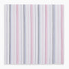 View 4 of product The Turnbull & Asser Hand Rolled Pink and Blue Multi Stripe Handkerchief features evenly spaced vertical stripes on white—a refined pocket square and essential gentleman's accessory.