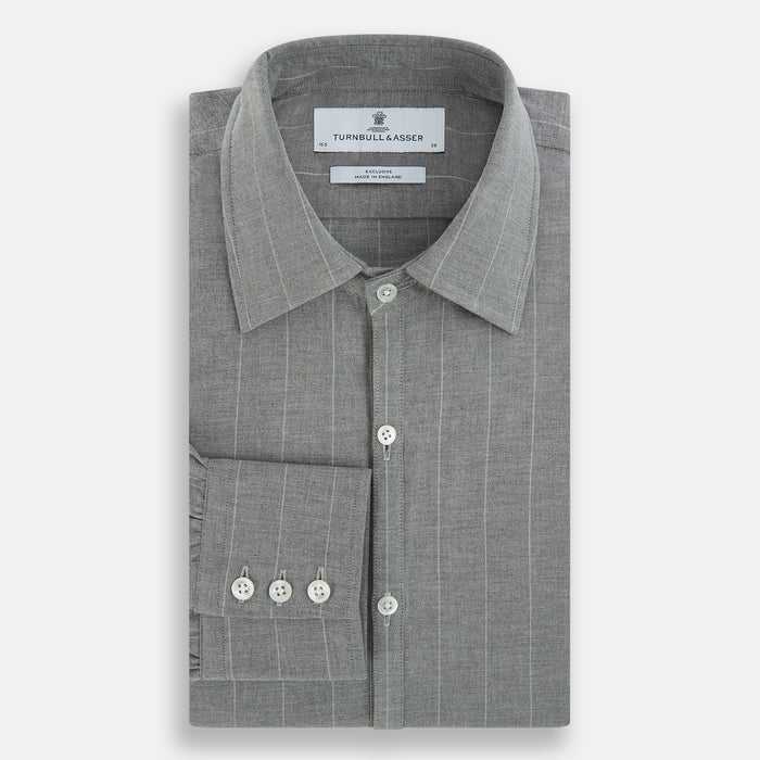 Grey Wide Stripe Westminster Shirt Image 4