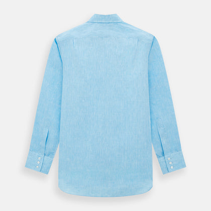 Turquoise Linen Mayfair Shirt Image 2