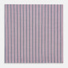 View 1 of product The Antique Pink Ticking Stripe Hand-Rolled Handkerchief by Turnbull & Asser features vertical stripes in antique pink, white, and navy blue, shown flat against a white background.