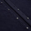 View 7 of product A navy corduroy Windsor shirt by Turnbull & Asser, featuring British craftsmanship and a classic collar, displayed on a plain white background.
