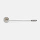 The Turnbull & Asser Sterling Silver White Tie Pin features a button-shaped end with a small cylindrical cap, shown on a white background.
