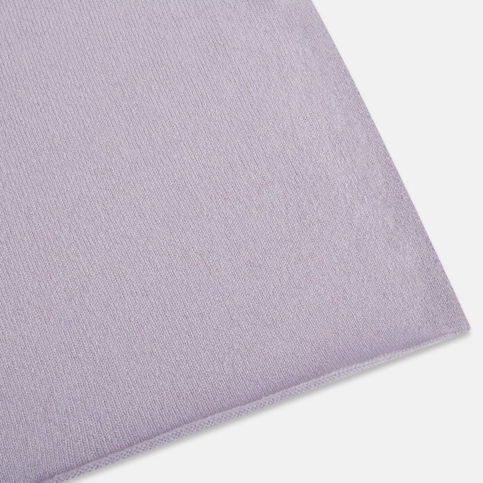 Plain Lilac Cashmere Knitted Scarf Image 1