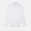 View 1 of product The White Cotton Tailored Bianca Shirt by Turnbull & Asser features a pointed collar and button cuffs, crafted from soft organic cotton and displayed flat on a white background for timeless elegance.