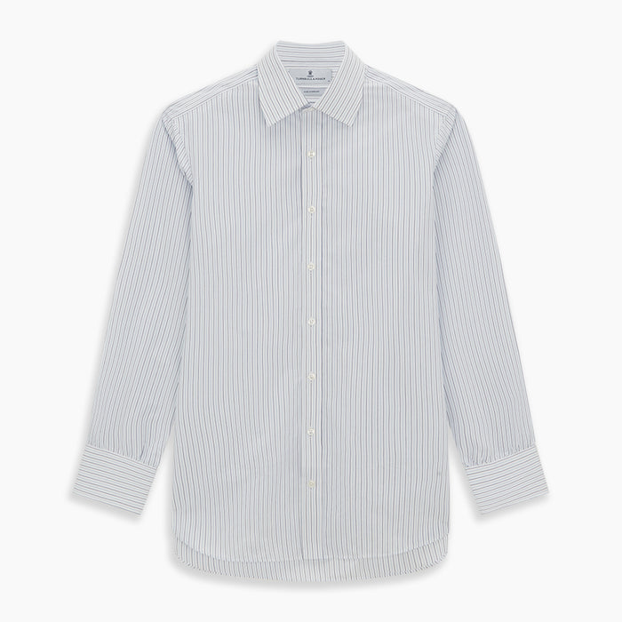 Blue Double Pinstripe Mayfair Shirt Image 5