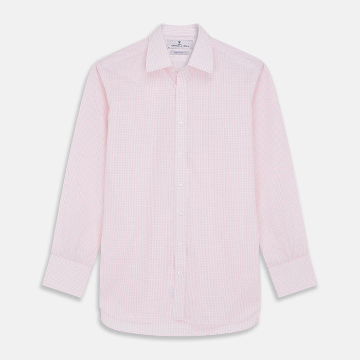 Pink Windowpane Check Mayfair Shirt