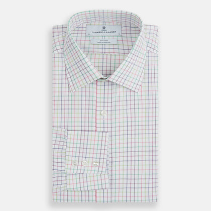 Multicoloured Double Grid Check Mayfair Shirt Image 3