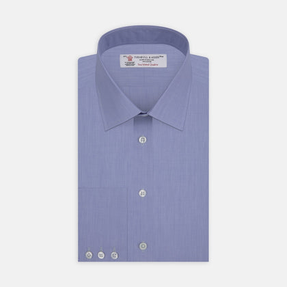 Blue End-on-End Sea Island Quality Cotton Fabric Image 1