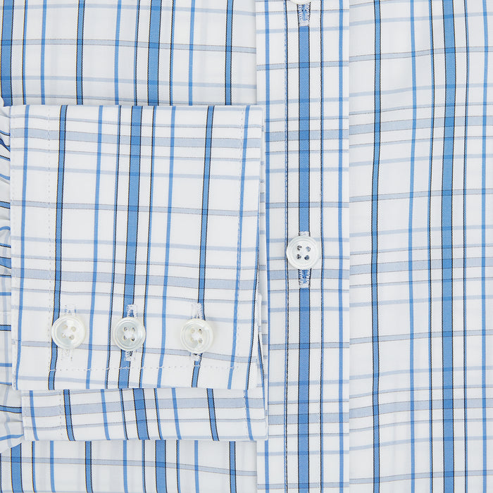 Blue Plaid Check Mayfair Shirt Image 3