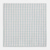 View 1 of product The Turnbull & Asser Green Multi Graph Check Hand-Rolled Handkerchief features a graph check pattern with thin colorful lines forming small squares, hand-rolled edges, and is laid flat against a white background.