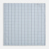 View 3 of product The Turnbull & Asser Navy and Blue Combination Check Hand-Rolled Handkerchief features a classic check pattern in navy and blue with thin white lines, shown laid flat on a white background.