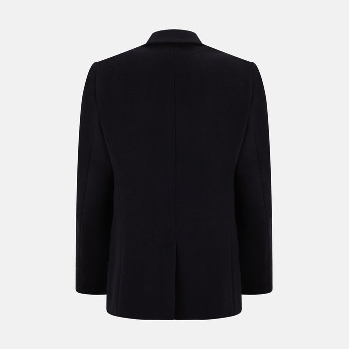 Navy Apsley Single-Breasted Caban Coat Image 2