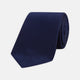 The Turnbull & Asser Seven-Fold Navy Lace Silk Tie is shown on a white background, rolled at one end with the pointed tip facing forward.