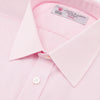View 5 of product The Pink End-on-End Shirt with T&A Collar and Double Cuffs by Turnbull & Asser, shown neatly folded on a white background, updates timeless elegance with its classic detailing and refined pink hue.