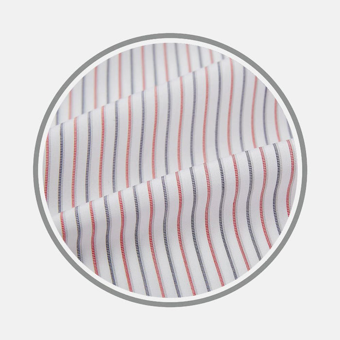 Red and Blue Double Stripe Fabric