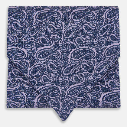 Lilac Paisley Silk Cravat