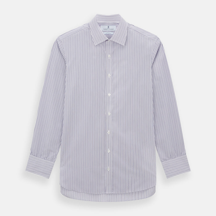 Purple Ticking Stripe Mayfair Shirt